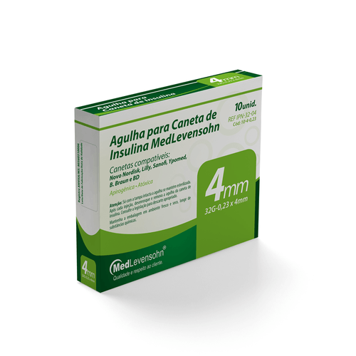 Agulha Descartável Medleversohn 4mm com 10 Unidades