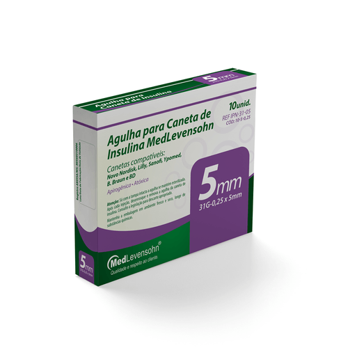 Agulha Descartável Medleversohn 5mm com 10 Unidades