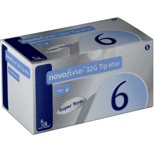 Agulha Descartável Novofine 32g ETW 6mm com 100 Unidades