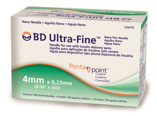 Agulha Descartável BD Ultra-Fine 4mm Penta Point com 100 Unidades