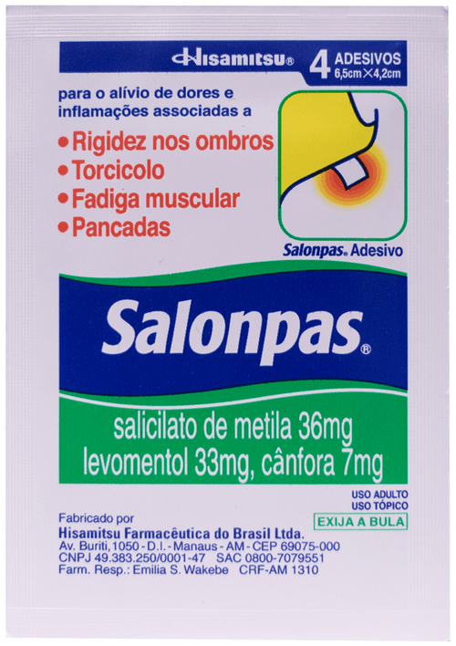 Salonpas Adesivo Pequeno com 4 Unidades