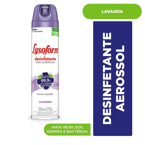 Desinfetante Lysoform Lavanda Aerosol 360ml