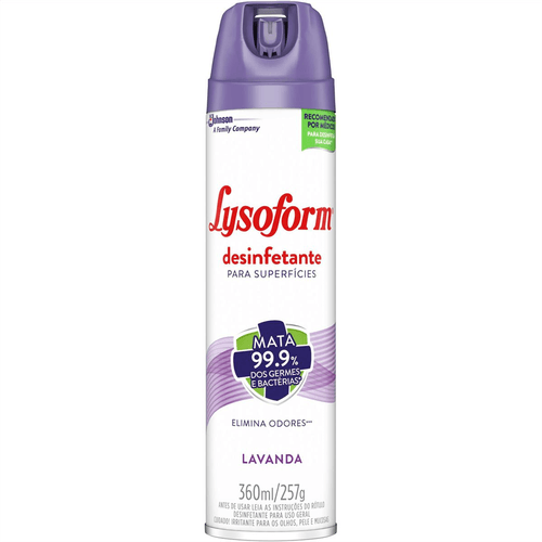 Desinfetante Lysoform Lavanda Aerosol 360ml
