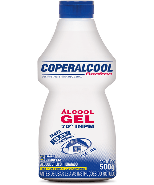 Álcool em Gel Coperalcool Bacfree Clássico 70° 500g