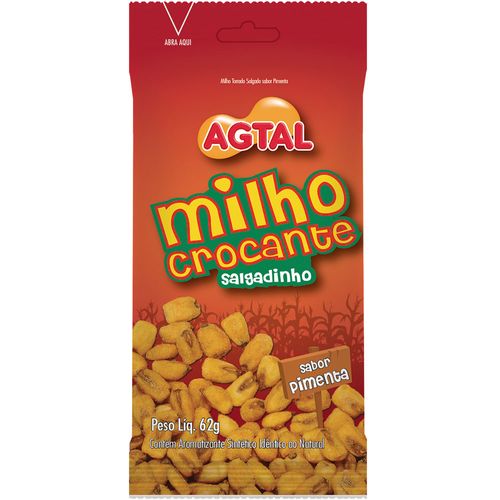 Milho Crocante Agtal Salgadinho Pimenta 62g