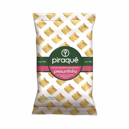 Biscoito Salgadinho Piraquê Presuntinho 100g