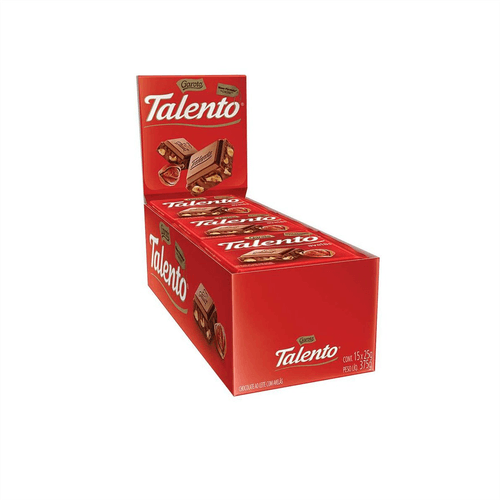 Chocolate Garoto Talento ao Leite com Avelãs 25g