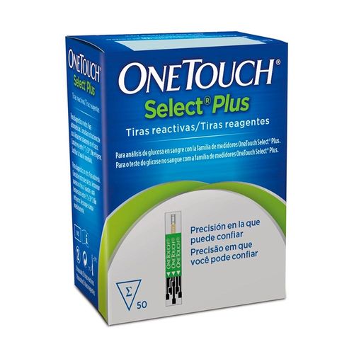 Tiras One Touch Select Plus com 50 Unidades