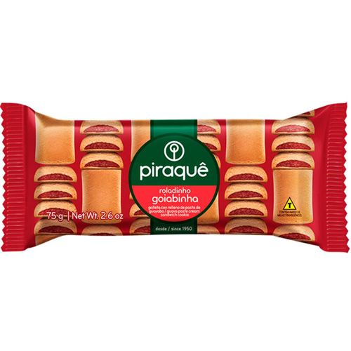 Biscoito Piraque Roladinho Goiaba 75g
