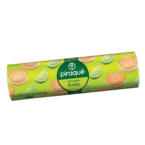 Biscoito Piraque Recheado Limão 160g