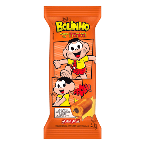 Bolinho Casa Suiça Turma da Mônica Cenoura com Chocolate 40g