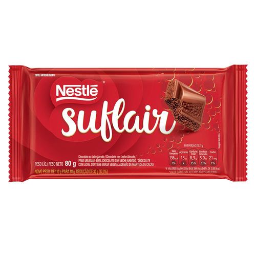 Chocolate Suflair ao Leite 80g