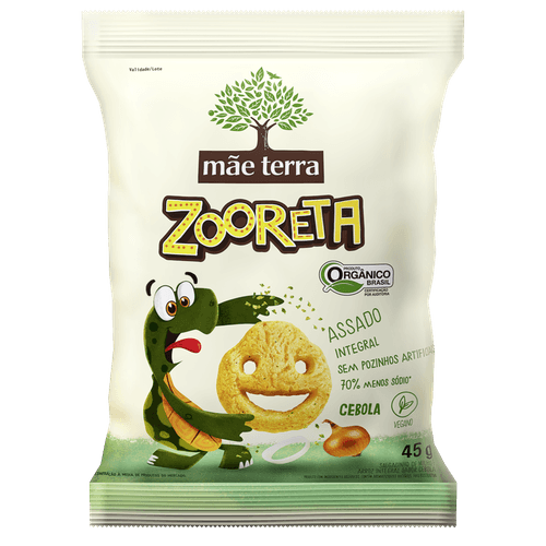 Biscoito Ôrganico Salgado Cebola Mãe Terra Zooreta 45g