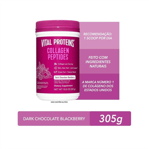 Collagen Peptides Vital Proteins Dark Chocolate Blackberry 305g