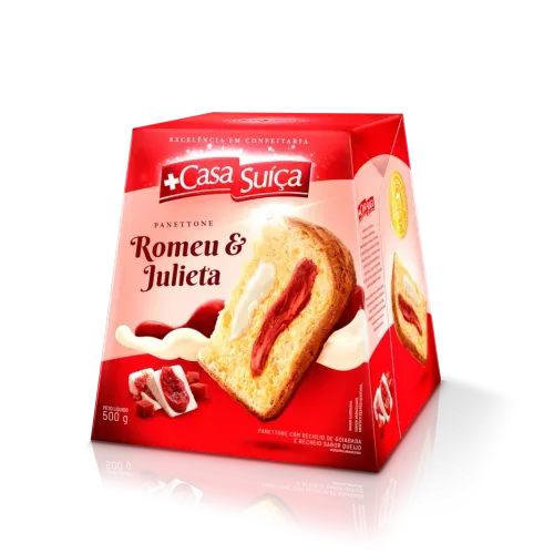 Panettone Recheado Romeu e Julieta Casa Suiça 500G