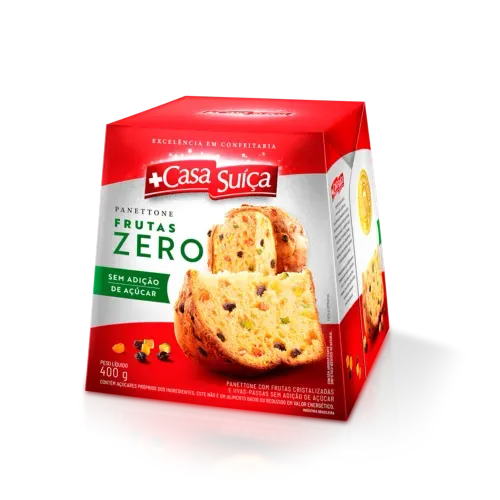 Panettone Zero Adição de Açúcar Frutas Casa Suíça 400G