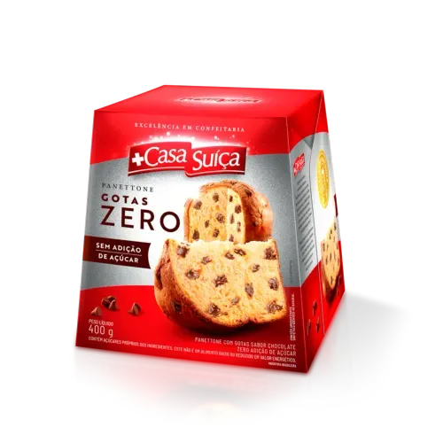 Panetone Zero Adição de Açúcar Gotas de Chocolate Casa Suiça 400G