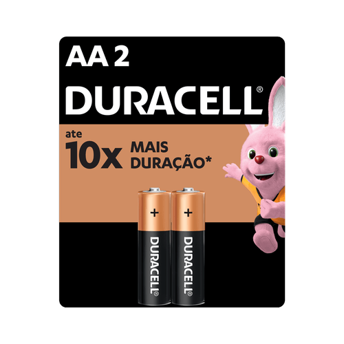Pilha Duracell AA Pequena com 2 Unidades