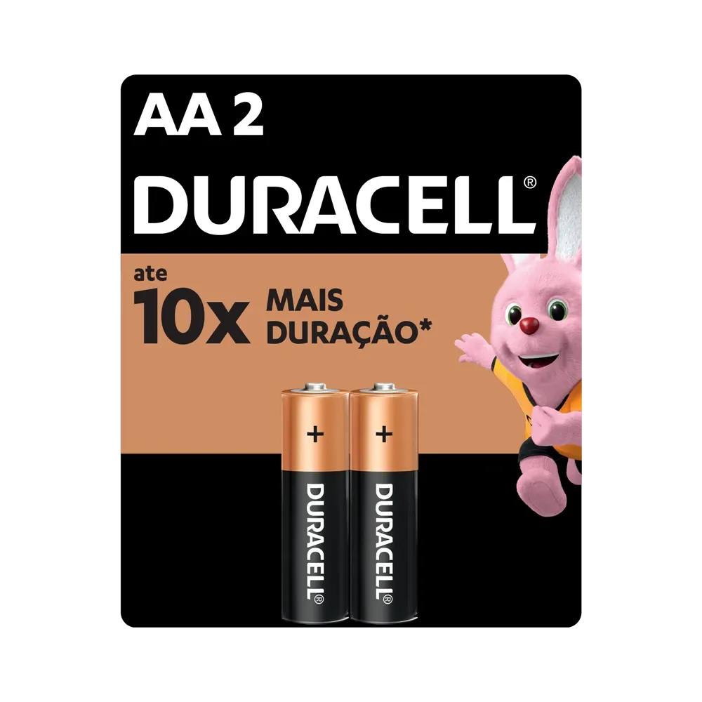 Pilha Duracell AA Pequena com 2 Unidades