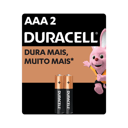 Pilha Alcalina Duracell Palito com 2 Unidades