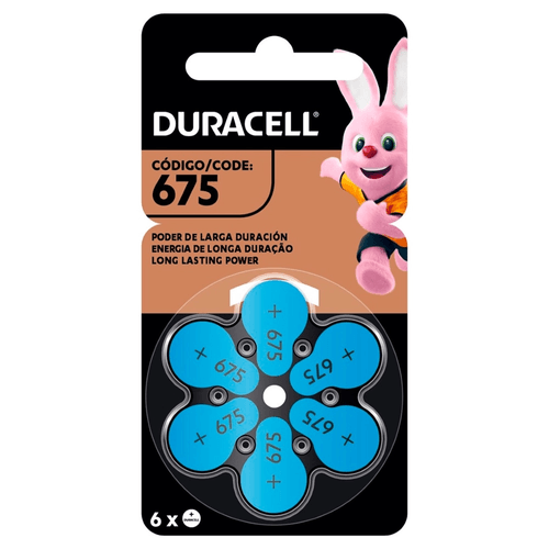 Pilha Auditiva Duracell N675 com 6 Unidades