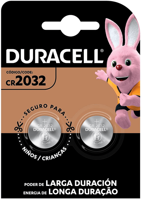 Pilha Moeda Duracell Lítio CR 2032 com 2 Unidades