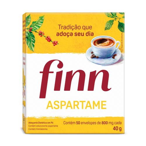 Adoçante Finn Aspartame Pó com 50 Envelopes