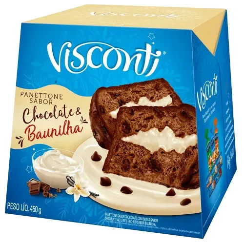 Panettone Chocolate e Baunilha Visconti 450g