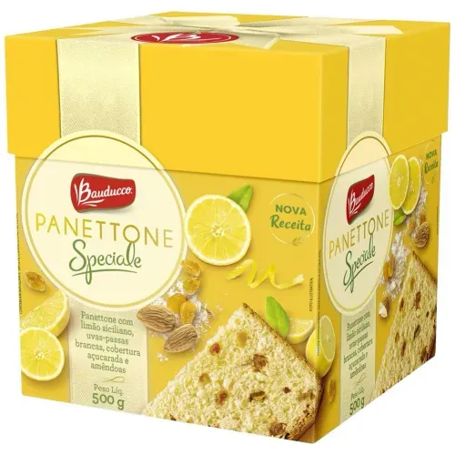 Panettone Uva e Limão Speciale Bauducco 500g