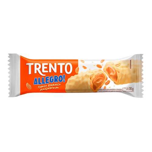 Chocolate Trento Allegro Chocolate Branco Amendoim 35g