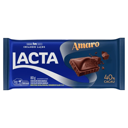 Chocolate Amaro Lacta 80g