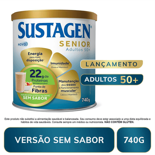 Complemento Alimentar Sustagen Senior Sem Sabor 740g