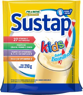 Sustap Kids Baunilha Sachê 210g