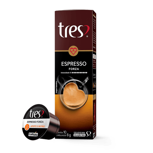 Estojo Três Corações Espresso Forza com 10 Cápsulas 8g