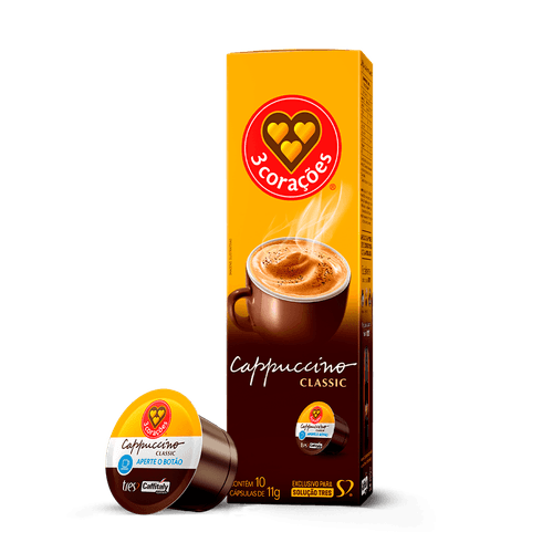 Estojo Três Corações Cappuccino Classic com 10 Cápsulas 8g