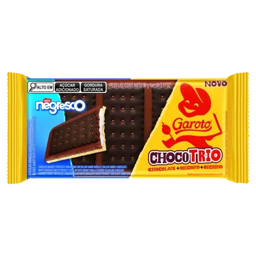 Chocotrio Garoto Negresco 90g