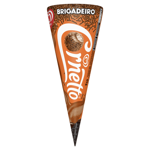 Kibon Cornetto Sorvete Brigadeiro 90ml/65g