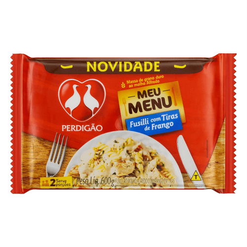 Perdigão Meu Menu Fusilli com Tiras de Frango 600g