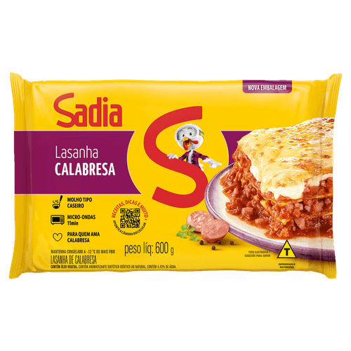 Sadia Lasanha Calabresa 600g