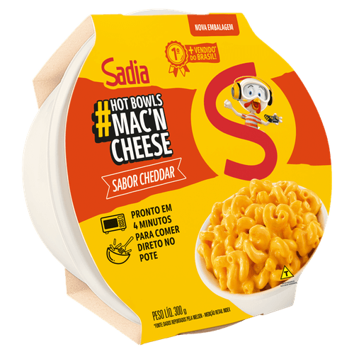 Sadia Hot Bowls Mac'n Cheese Cheedar 300g
