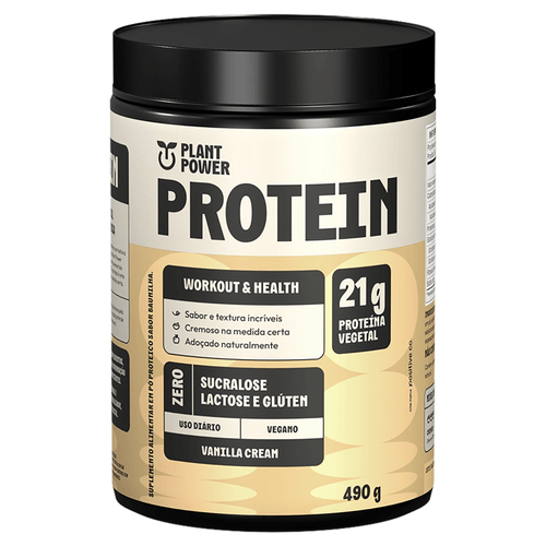 Proteína Plant Power Protein Pó Baunilha 490g