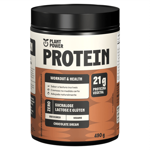 Proteína Plant Power Protein Pó Chocolate 490g
