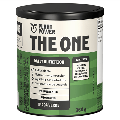 Suplemento Plant Power The One Pó Maça Verde 360g