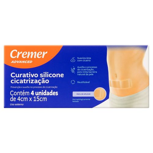 Curativo Silicone Cicatrizaçao Cremer Advanced Com 4 unidades