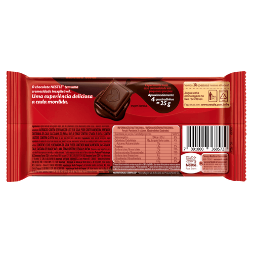 Chocolate Nestle Classic Meio Amargo Tablete 80g