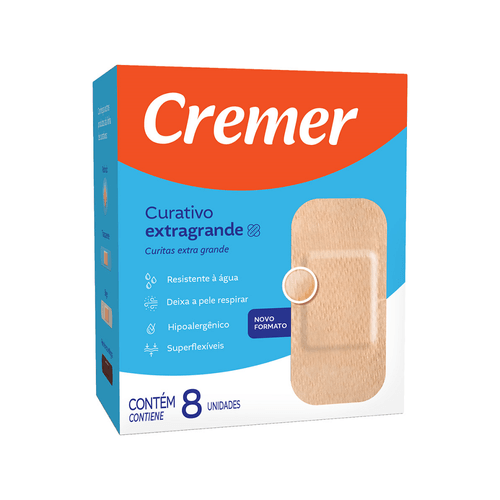 Curativo Extra Grande Cremer com 8 Unidades