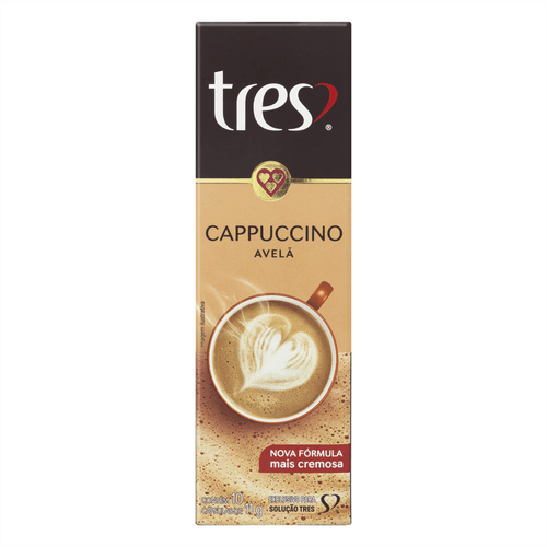 Estojo Três Corações Cappuccino Avelã com 10 Cápsulas 8g