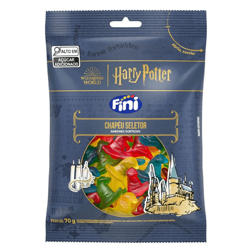 Bala Fini Chapéu Seletor Harry Potter Com 70g
