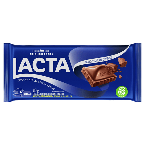 Chocolate ao Leite Lacta 80g