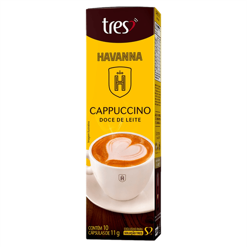 Estojo Três Corações Havanna Cappuccino Doce de Leite com 10 Cápsulas 11g